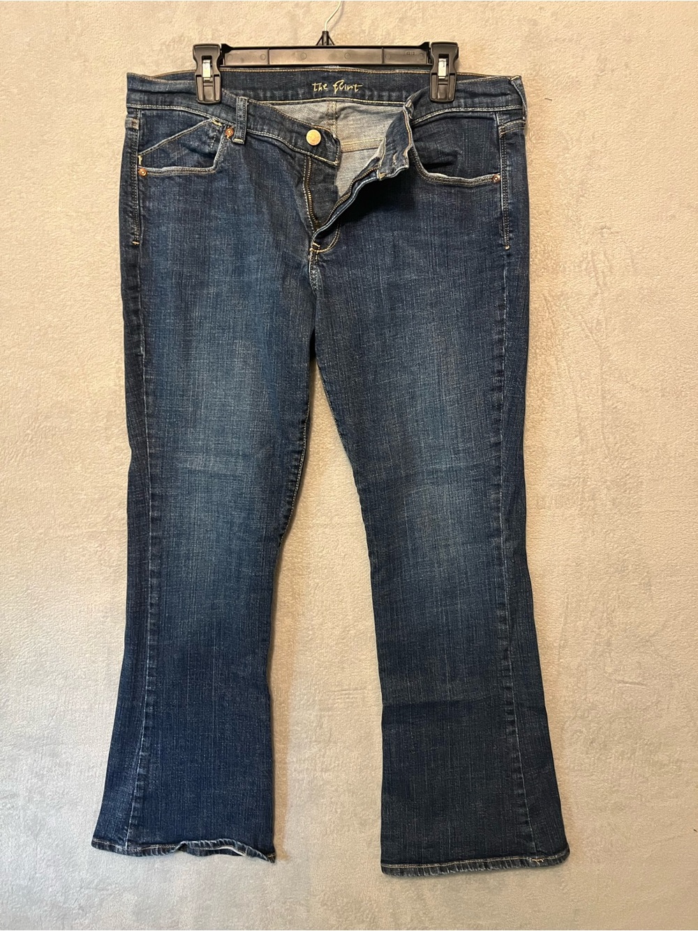 Women's Dark Blue Flare Jeans - Classic Stretch Denim